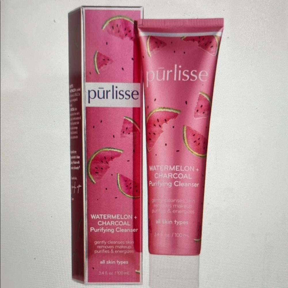 NIB Purlisse Watermelon + Charcoal Purifying Cleanser Full Size